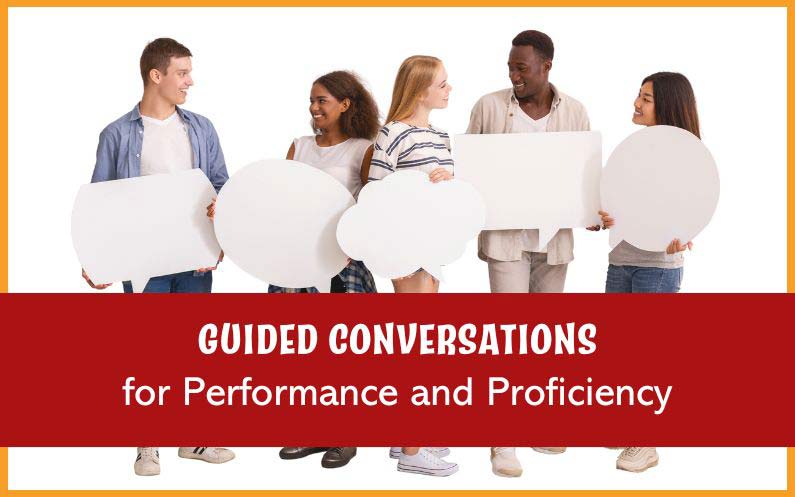 Featured Image for blog post on using guided conversations for performance and proficiency